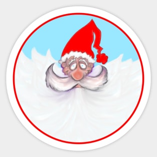 Peak Santa Dot Sticker